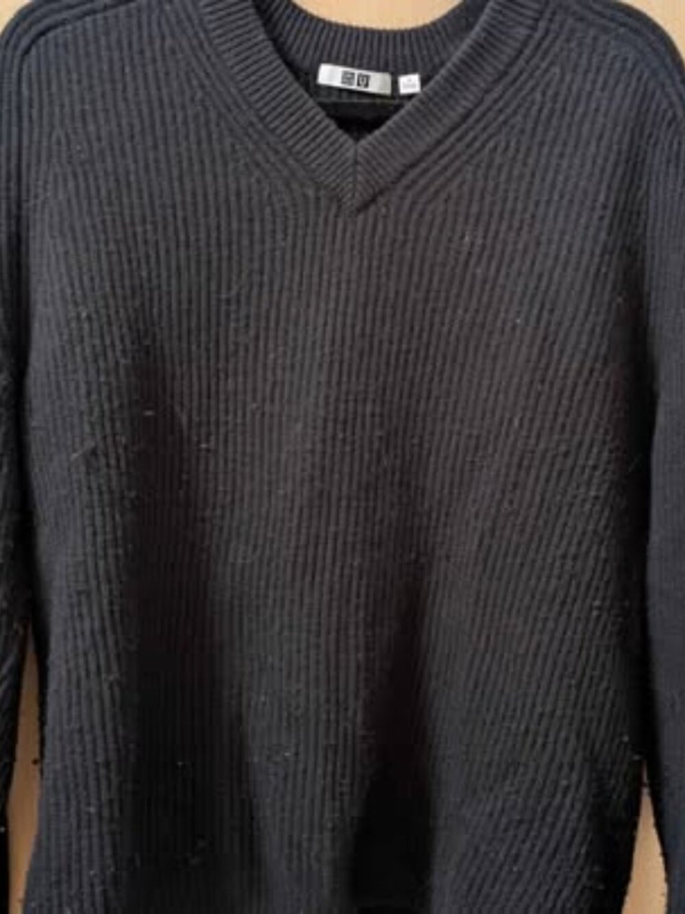 Uniqlo U Lambswool Ribbed V-Neck Sweater – Men's S